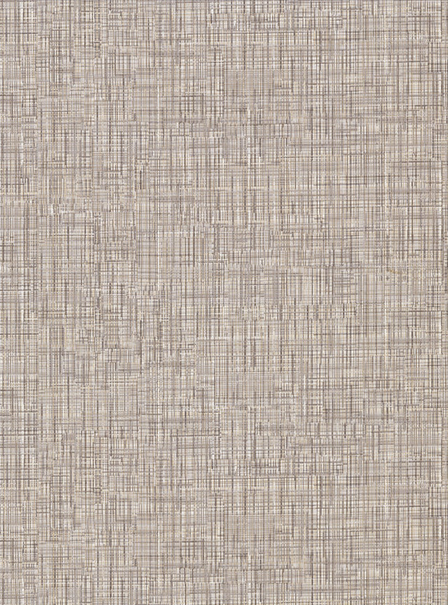 Tartan Brown Distressed Texture Wallpaper with Abstract Woven Look - Warner 2945-2754