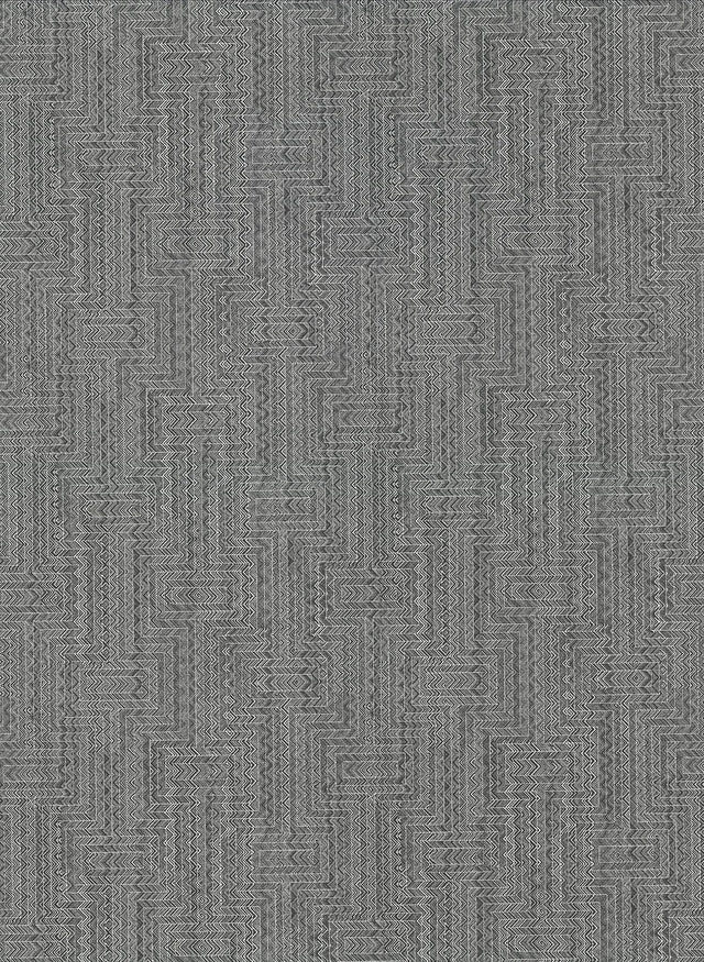 Greek Black Key Wallpaper with Distressed Textures Pattern, Modern Graphics Style - Warner 2945-2767