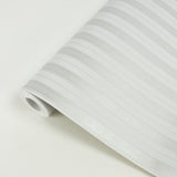 Symphony Platinum Stripe Wallpaper with Alternating Solid and Dotted Stripes - A-Street Prints 2948-27004