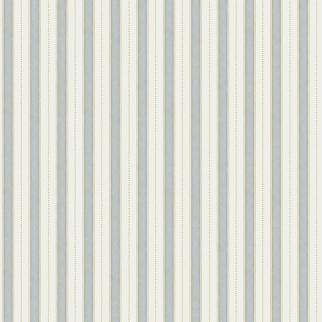 Symphony Light Blue Stripe Wallpaper with Gold Dot Stripes - A-Street Prints 2948-27006