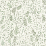 Isha Green Leaf Wallpaper with Scandinavian Botanical Leaf Pattern - A?Street Prints 2948-27014