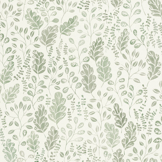 Isha Green Leaf Wallpaper with Scandinavian Botanical Leaf Pattern - A?Street Prints 2948-27014