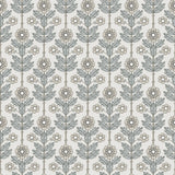 Aya White Floral Wallpaper with Scandinavian Botanical Flower Pattern - A?Street Prints 2948-28005