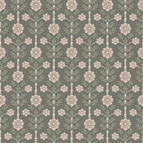 Aya Grey Floral Wallpaper with Scandinavian Botanical Flowers - A-Street Prints 2948-28008