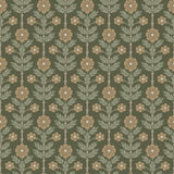 Aya Green Floral Wallpaper with Scandinavian Botanical Flowers - A?Street Prints 2948-28009