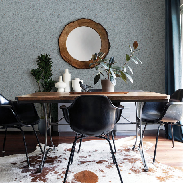 Lark Light Blue Botanical Wallpaper with Scandinavian Leaves Motif - A-Street Prints 2948-28011
