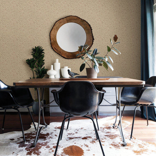 Lark Beige Botanical Wallpaper with Scandinavian Leaves Pattern - A?Street Prints 2948-28012