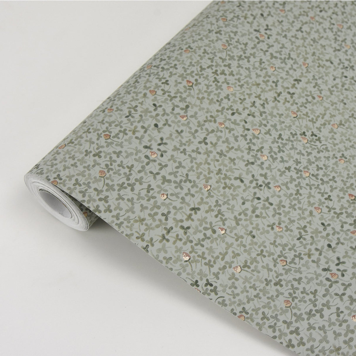 Lark Green Botanical Wallpaper with Scandinavian Clover Leaf Pattern - A-Street Prints 2948-28013