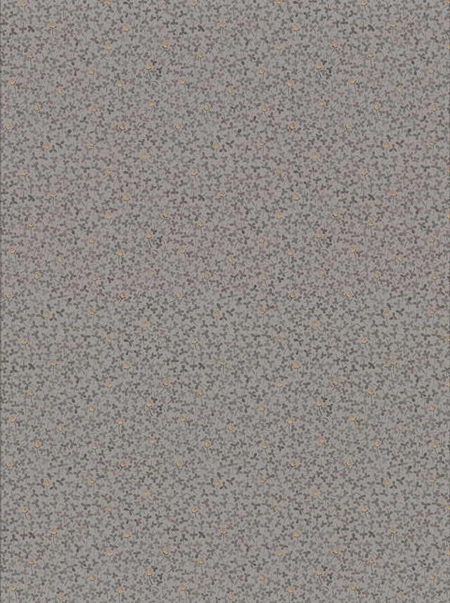 Lark Taupe Botanical Wallpaper with Scandinavian Leaf Pattern - Brewster 2948-28014