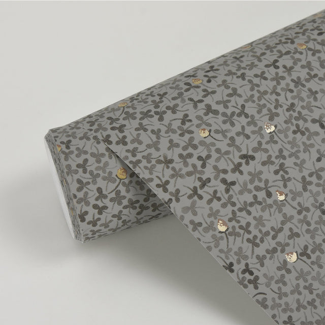 Lark Taupe Botanical Wallpaper with Scandinavian Leaf Pattern - Brewster 2948-28014
