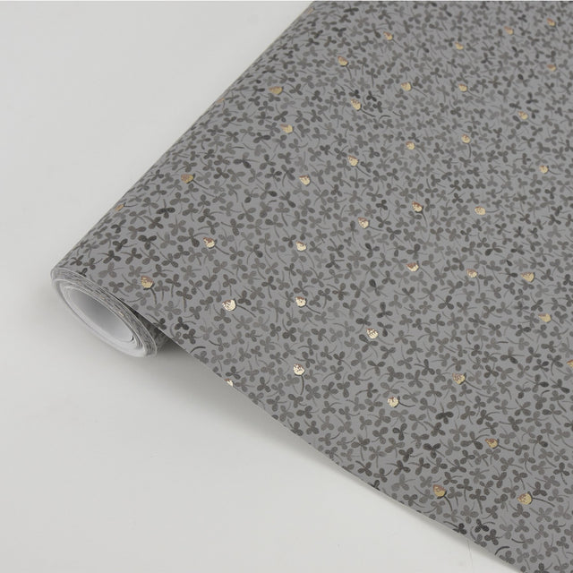 Lark Taupe Botanical Wallpaper with Scandinavian Leaf Pattern - Brewster 2948-28014