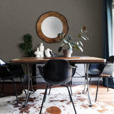 Lark Taupe Botanical Wallpaper with Scandinavian Leaf Pattern - Brewster 2948-28014