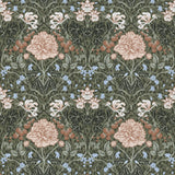 Celestine Green Floral Wallpaper with Scandinavian Botanical Flower Pattern - A-Street Prints 2948-28019