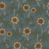 Leilani Blue Floral Wallpaper with Botanical Scandinavian Flowers - A-Street Prints 2948-28023