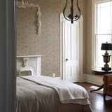 Imogen Light Brown Floral Wallpaper with Scandinavian Botanical Flower Motif - A-Street Prints 2948-28026