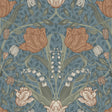 Tulipa Blue Floral Wallpaper by A-Street Prints - Scandinavian Botanical Non Woven Unpasted Roll MD33009