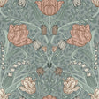 Tulipa Sage Floral Wallpaper by A-Street Prints - MD33010 - Scandinavian Botanical Vintage Tulip Pattern in Sage Green with Pink and Rust Flowers