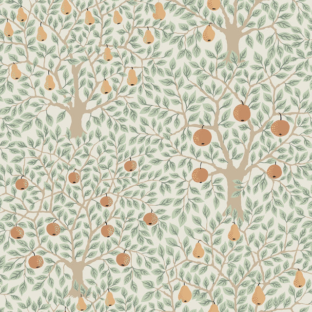 Pomona Multicolor Fruit Tree Wallpaper with Eclectic Botanical Tree Motif - A-Street Prints 2948-33011