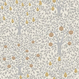 Pomona Light Grey Fruit Tree Wallpaper with Eclectic Botanical Trees Motif - A-Street Prints 2948-33012