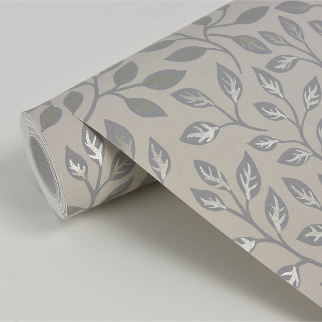Posey Beige Vines Wallpaper with Botanical Leaf Motif, Scandinavian Unpasted Non Woven - A-Street Prints 2948-33016