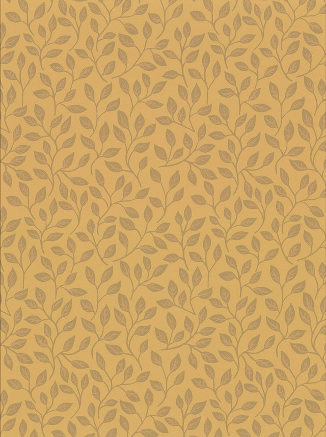 Posey Mustard Vines Wallpaper with Botanical Leaf Motif, Scandinavian Style - A-Street Prints 2948-33017