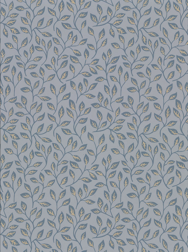 Posey Slate Vines Wallpaper with Botanical Leaves Motif, Scandinavian Style - A-Street Prints 2948-33018