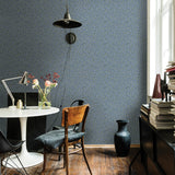 Posey Slate Vines Wallpaper with Botanical Leaves Motif, Scandinavian Style - A-Street Prints 2948-33018