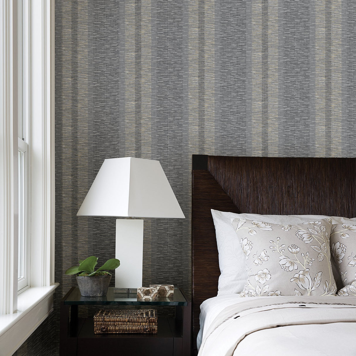 Pezula Taupe Texture Stripe Wallpaper with Modern Abstract Stripes - A?Street Prints 2949-60100