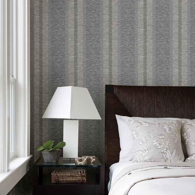 Pezula Taupe Texture Stripe Wallpaper with Modern Abstract Stripes - A?Street Prints 2949-60100