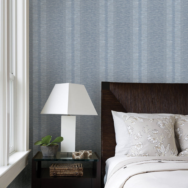 Pezula Blue Texture Stripe Wallpaper with Modern Abstract Stripe Pattern - A-Street Prints 2949-60102
