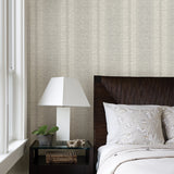 Pezula Bone Texture Stripe Wallpaper with Modern String Effect in Neutral Stripes - A-Street Prints 2949-60106