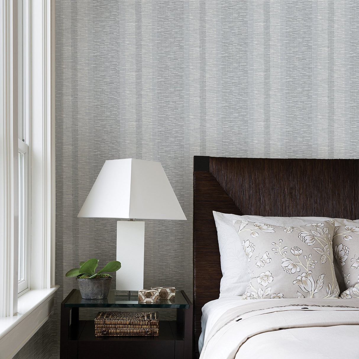 Pezula Slate Texture Stripe Wallpaper with Modern Abstract Stripe Motif - A-Street Prints 2949-60116