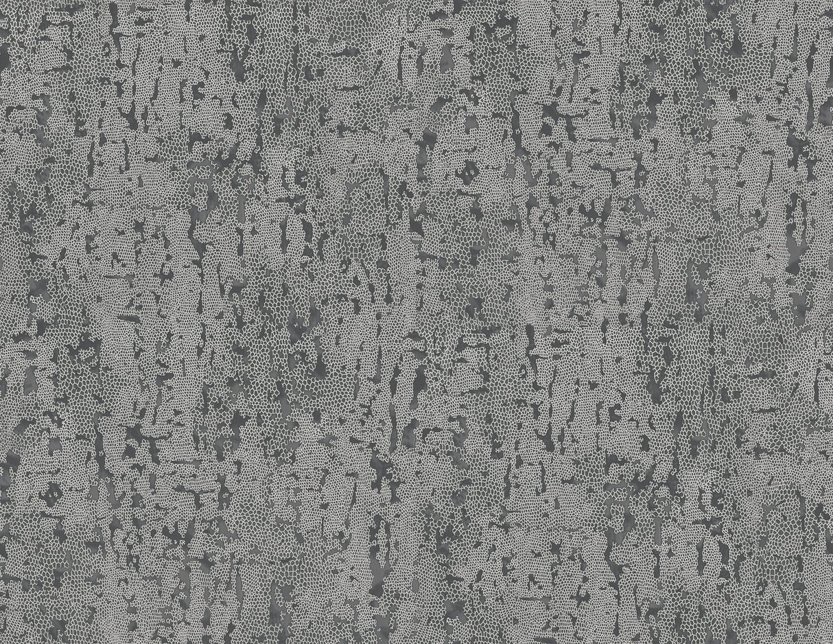 Malawi Dark Grey Leather Texture Wallpaper with Distressed Textures Pattern, Masculine Style - Brewster 2949-60200