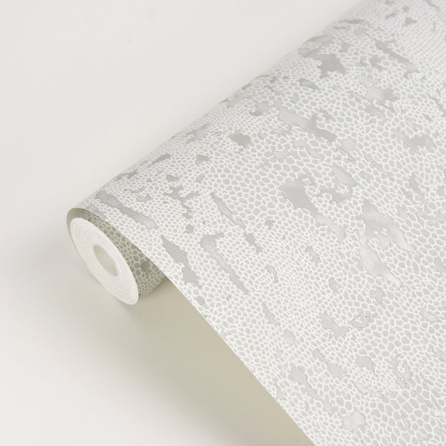 Malawi Light Grey Leather Texture Wallpaper with Distressed Textures Abstract Glam - A-Street Prints 2949-60208