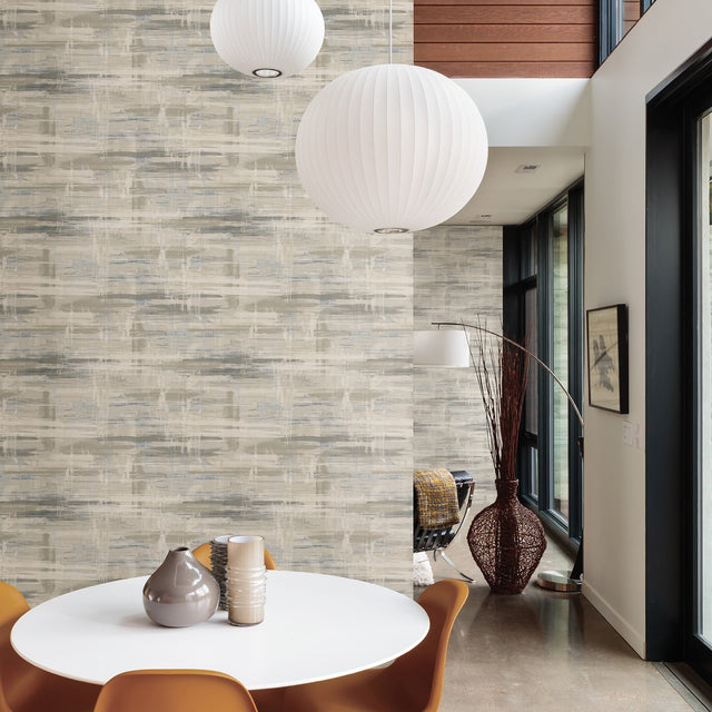 Marari Beige Distressed Texture Wallpaper with Abstract Modern Pattern - A-Street Prints 2949-60302