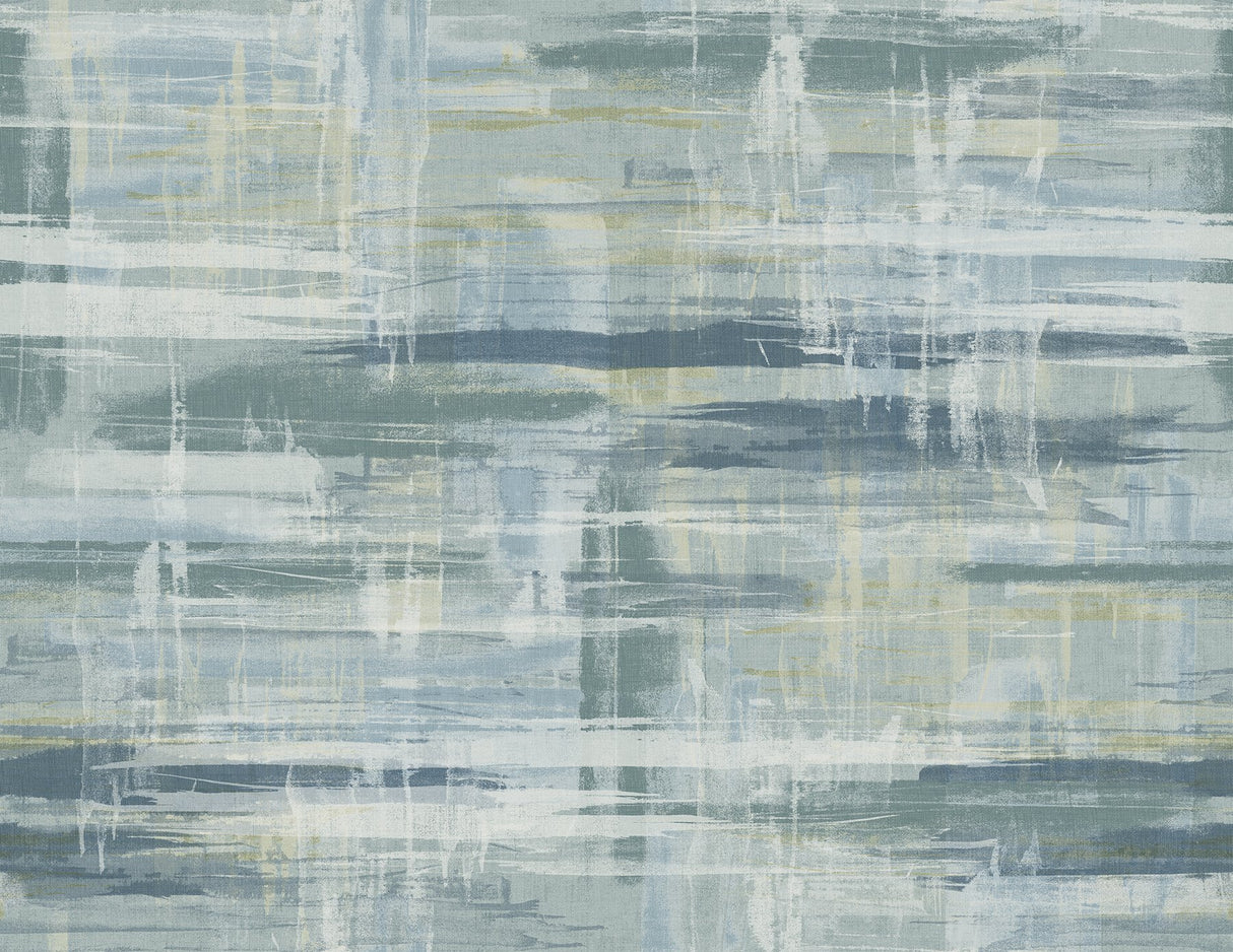 Marari Teal Distressed Texture Wallpaper with Abstract Modern Pattern - A-Street Prints 2949-60312