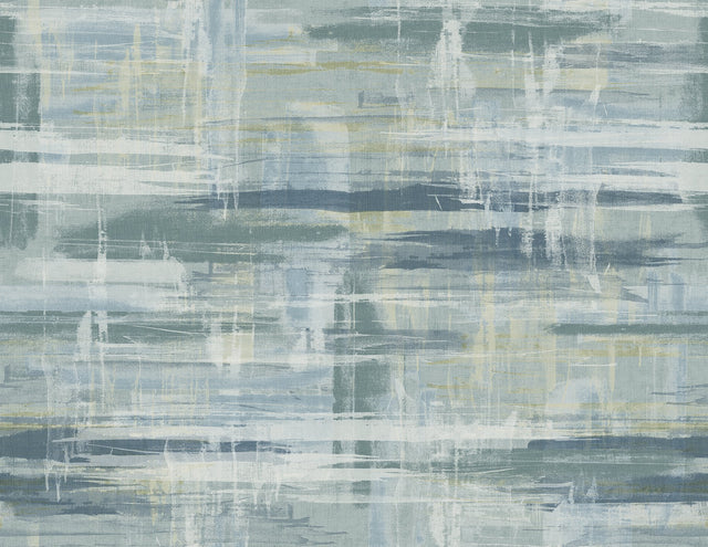 Marari Teal Distressed Texture Wallpaper with Abstract Modern Pattern - A-Street Prints 2949-60312