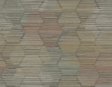 Jabari Brown Geometric Faux Grasscloth Wallpaper with Modern Geometric Honeycomb Pattern - A?Street Prints 2949-60515