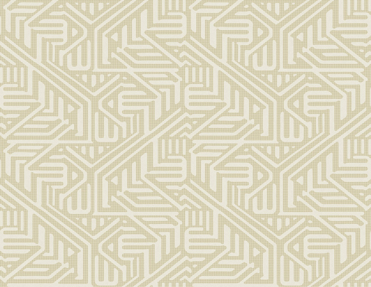 Nambiti Cream Geometric Textured Wallpaper with Bohemian Graphic Pattern - A-Street Prints 2949-60605