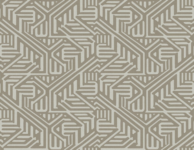 Nambiti Brown Geometric Wallpaper with Bohemian Graphic Pattern - A-Street Prints 2949-60609