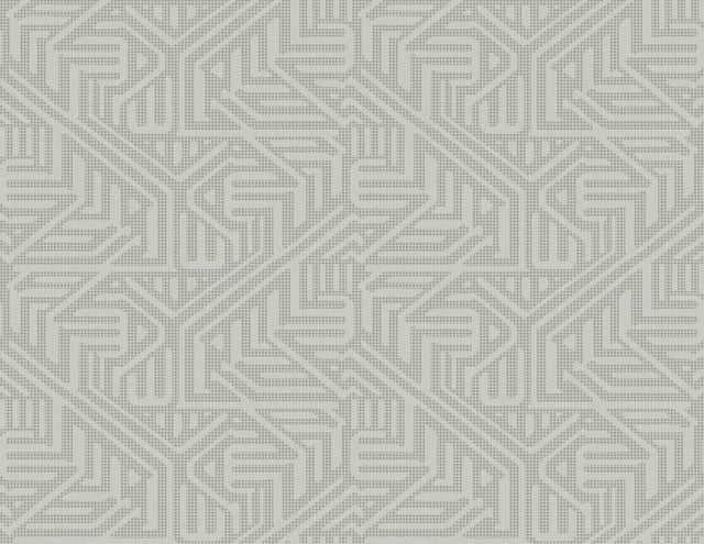 Nambiti Grey Geometric Textured Wallpaper with Bohemian Graphic Pattern - A-Street Prints 2949-60628
