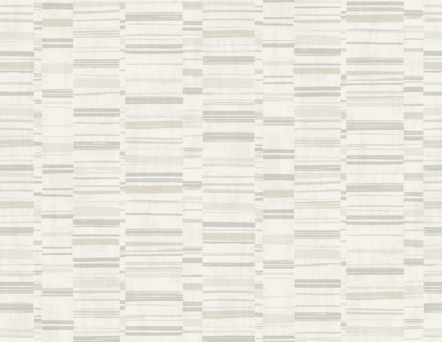 Fresnaye Neutral Linen Stripe Wallpaper with Modern Textured Stripe Pattern - A-Street Prints 2949-60807