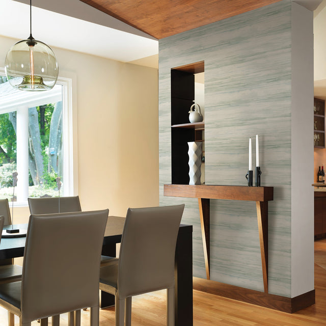 Sandhurst Seafoam Abstract Stripe Wallpaper with Modern Brushstroke Stripes - A-Street Prints 2949-60904