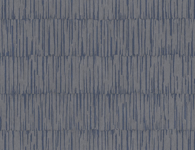Zandari Navy Distressed Texture Wallpaper with Metallic Abstract Pattern - A-Street Prints 2949-61002