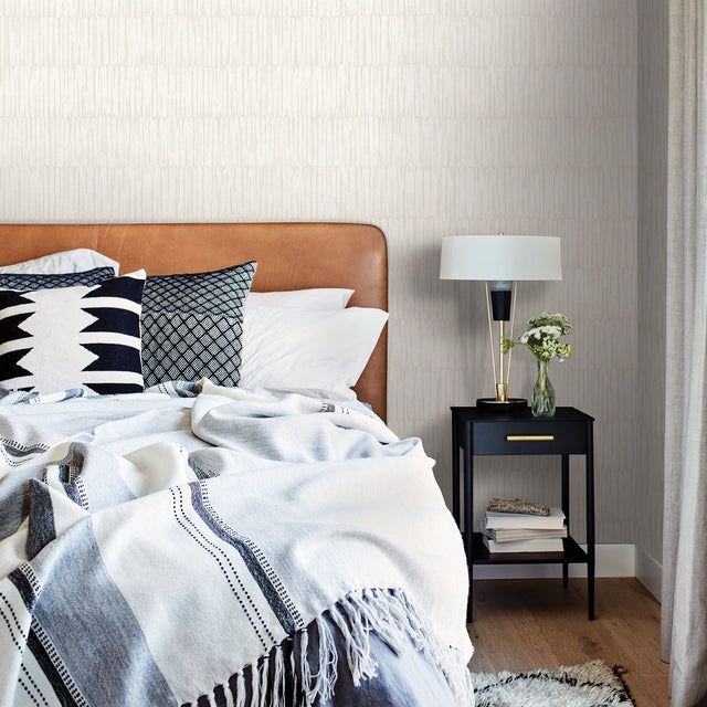 Zandari Cream Distressed Texture Wallpaper with Modern Abstract Pattern - A-Street Prints 2949-61006
