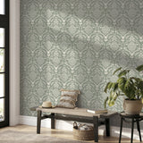 Wickham Green by Arthouse Stag Damask Wallpaper – Brewster Home Fashions AH923706