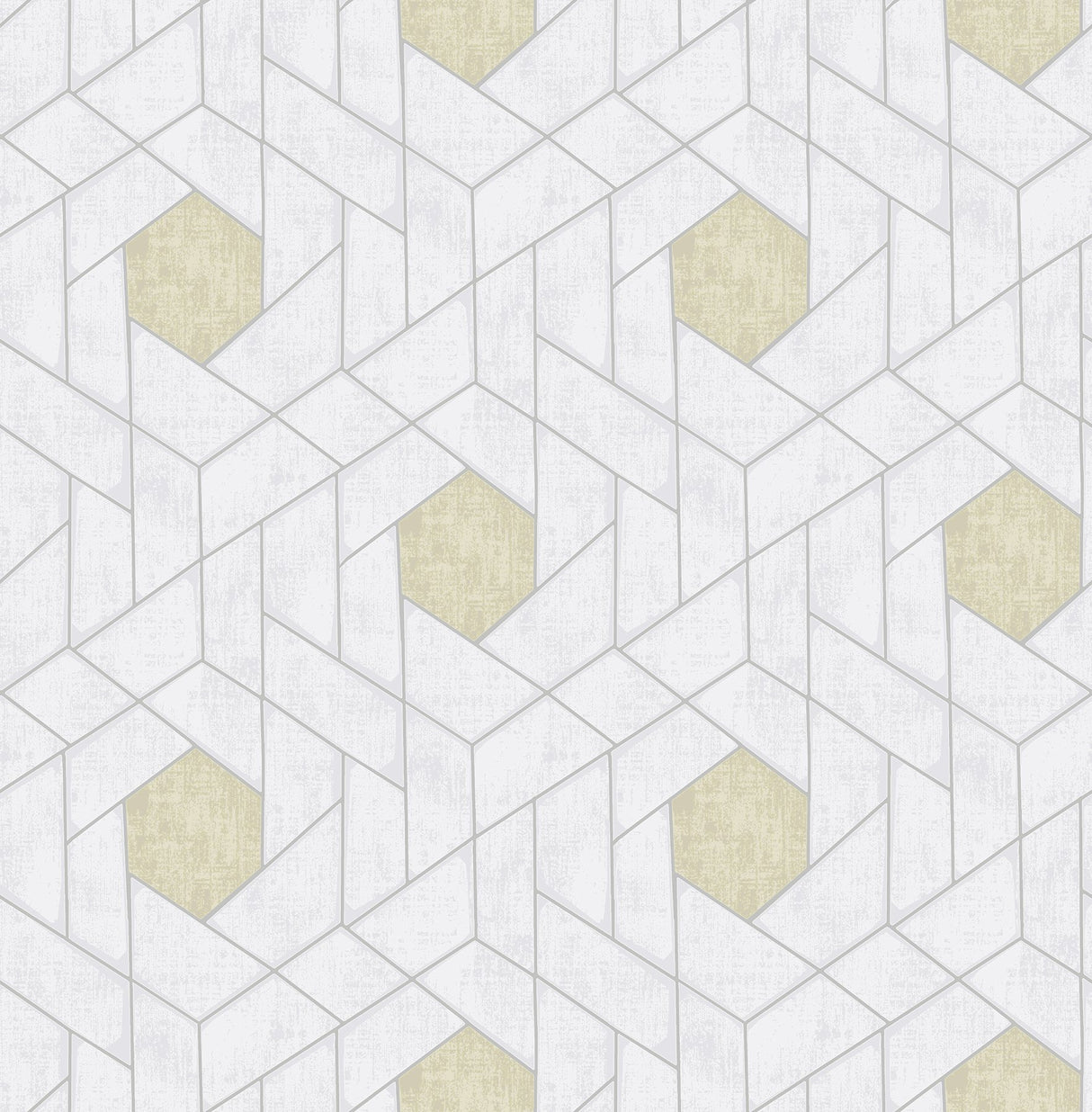 Granada Silver Geometric Wallpaper with Modern Graphic Honeycomb Motif - A-Street Prints 2964-25901