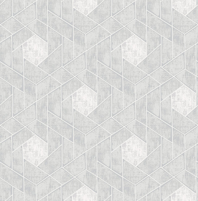 Granada Light Grey Geometric Wallpaper with Modern Graphics Pattern - A-Street Prints 2964-25902