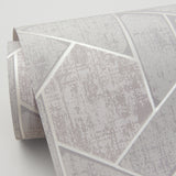 Granada Light Grey Geometric Wallpaper with Modern Graphics Pattern - A-Street Prints 2964-25902