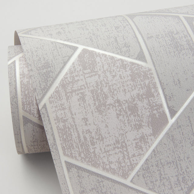 Granada Light Grey Geometric Wallpaper with Modern Graphics Pattern - A-Street Prints 2964-25902